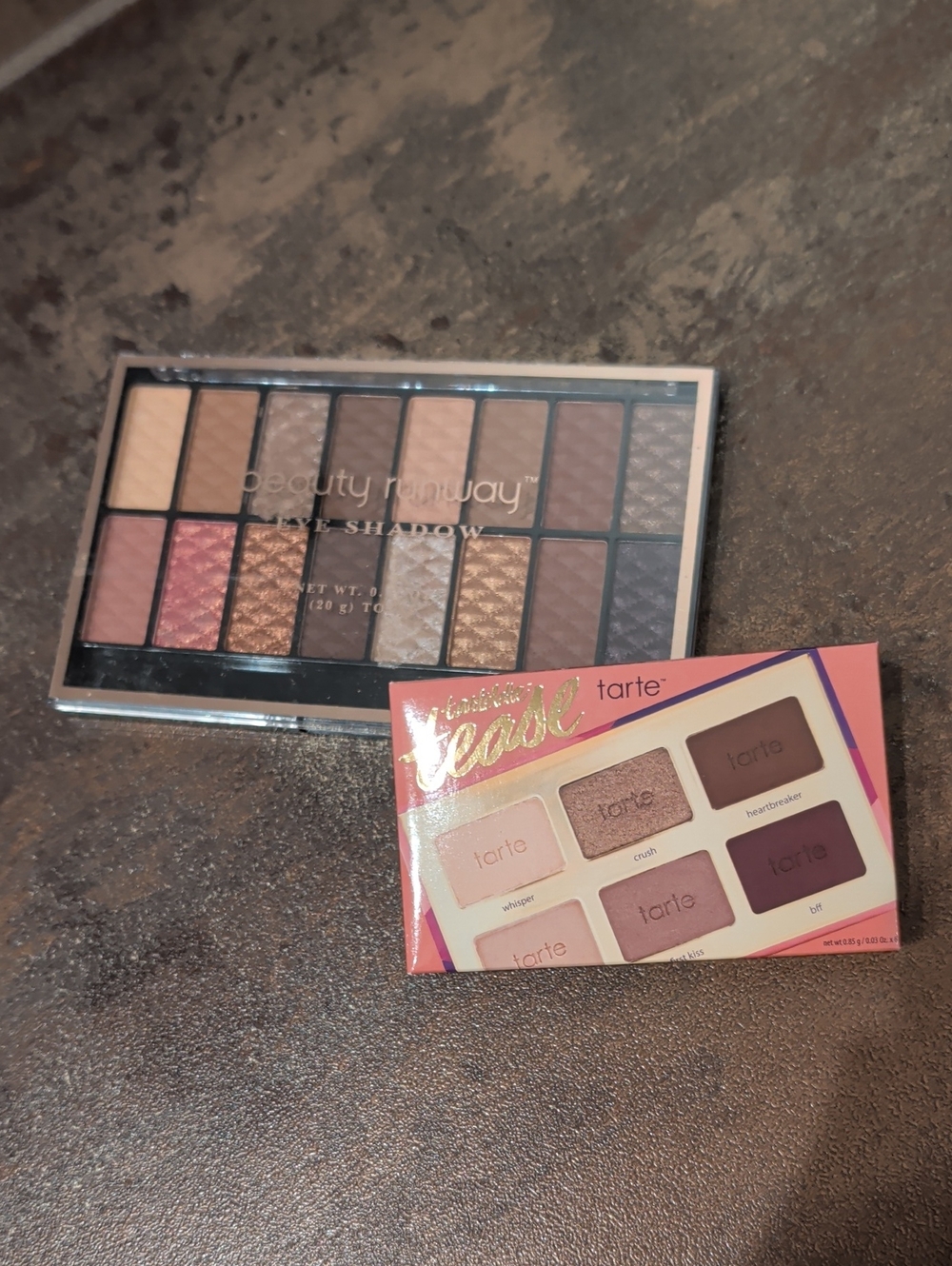 Eyeshadow palettes - pink, plum, mauve and shimmer neutrals
